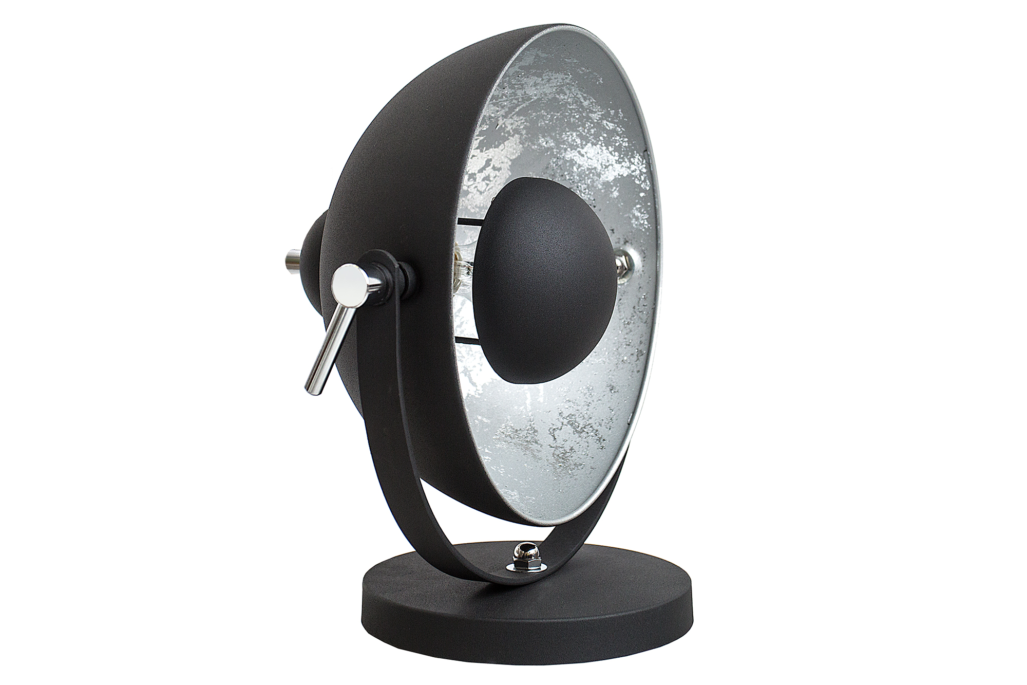 Studio tafellamp 40cm zwart/zilver